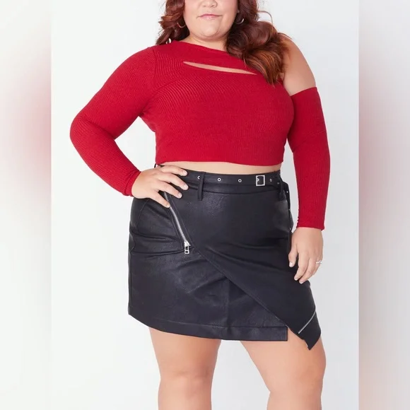 SONCY - Moto Skirt With Slider Belt - Picture 3 of 5